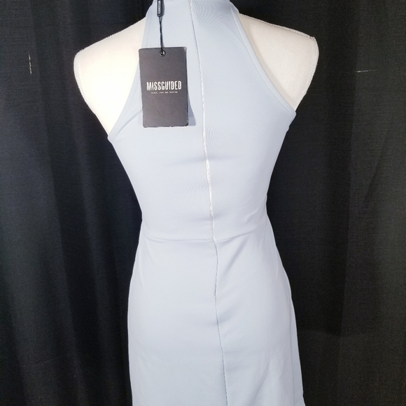 Missguided light blue sleeveless halter dress. Size 4 - Picture 10 of 15